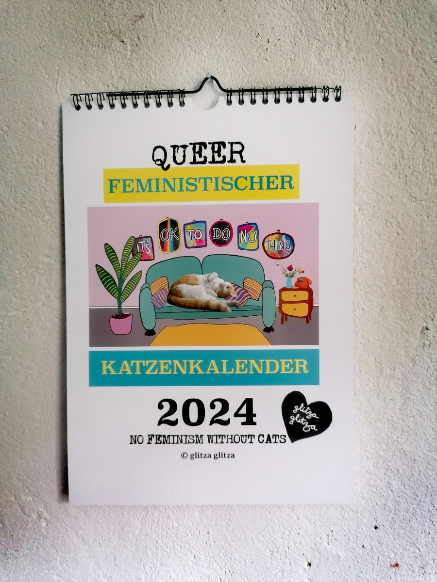 Queerfeministischer Katzenkalender 2024